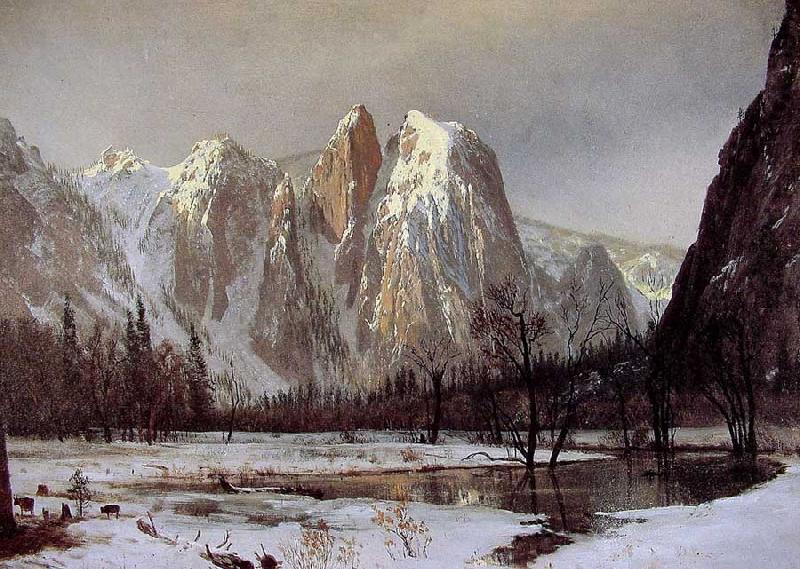 Cathedral Rock, Yosemite Valley, Albert Bierstadt